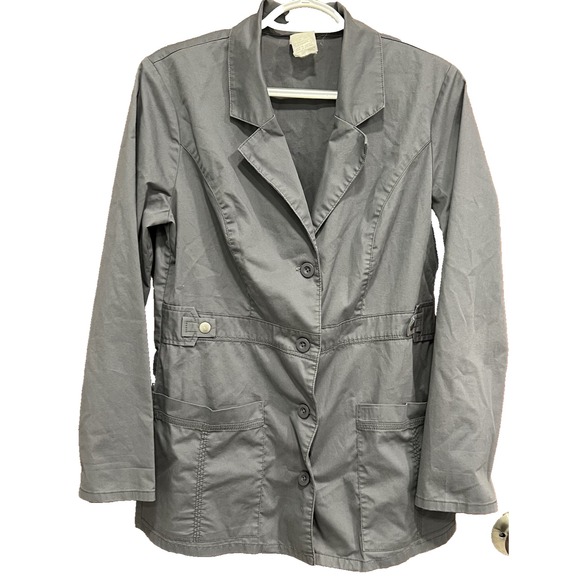 Dickies Womens S Gray Blazer Jacket Career Wear Business Casual Work Office Coat - Picture 1 of 9